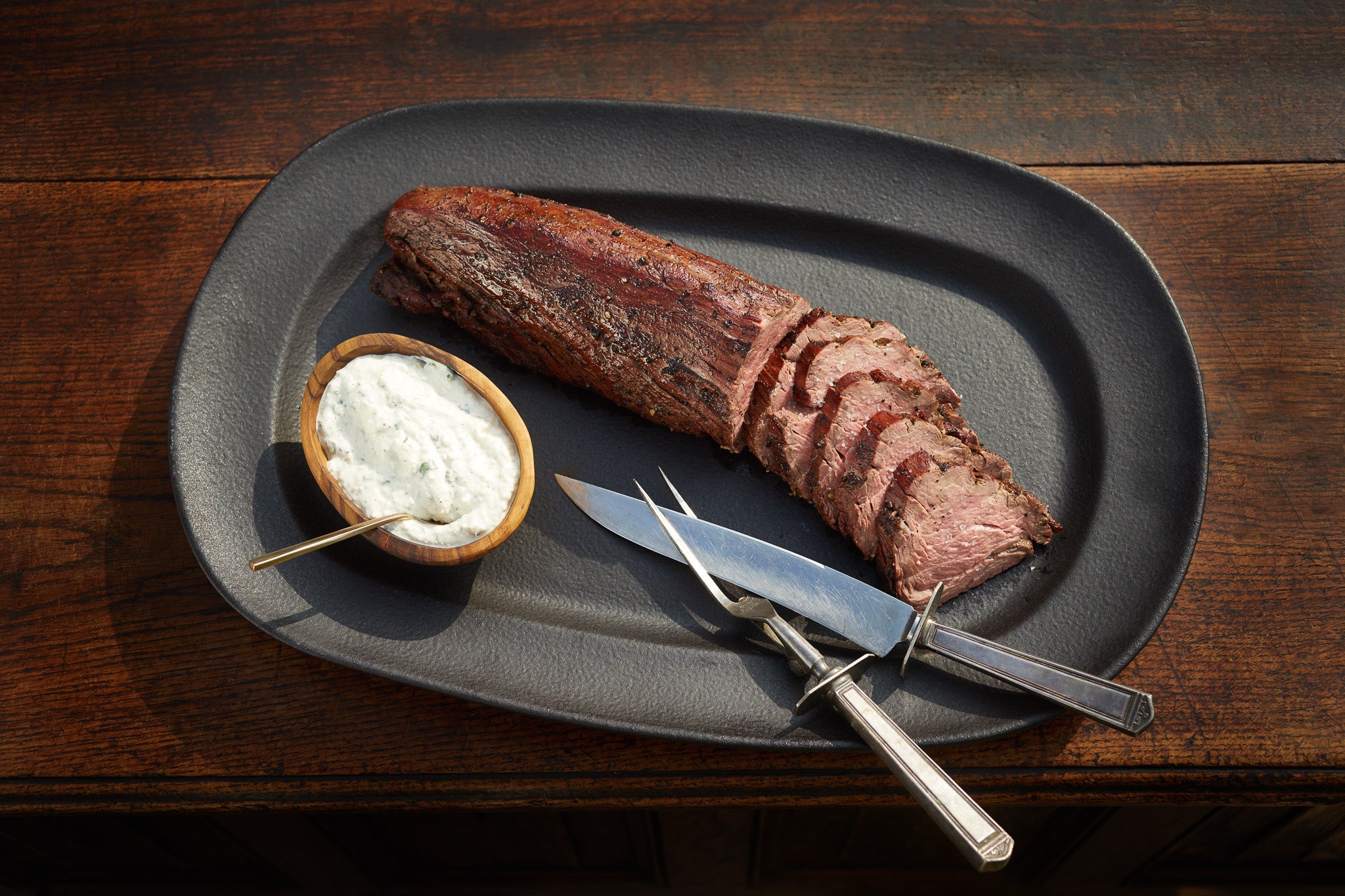 Smoked Beef Tenderloin with Horseradish Sauce