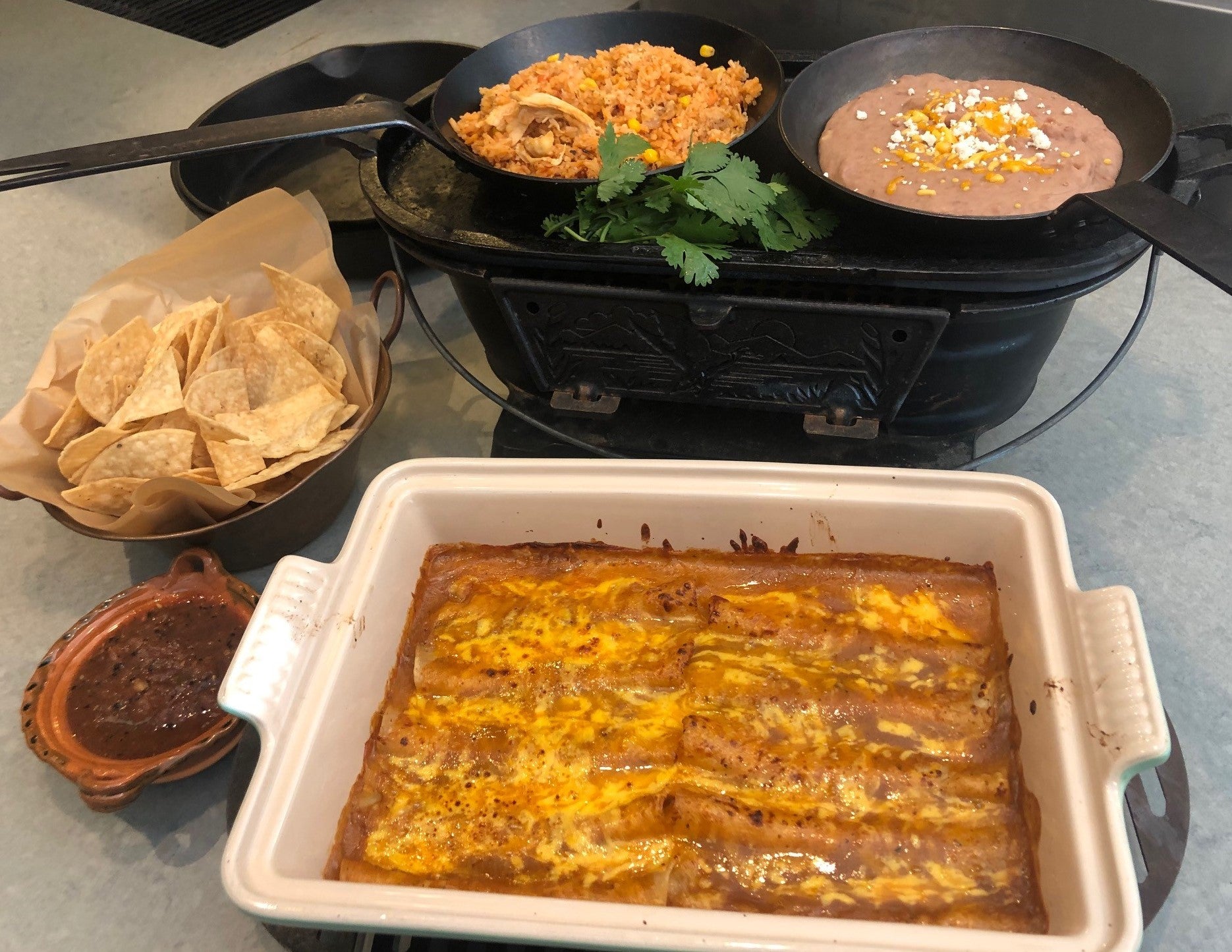 Cheese Enchilada Dinner, For Two