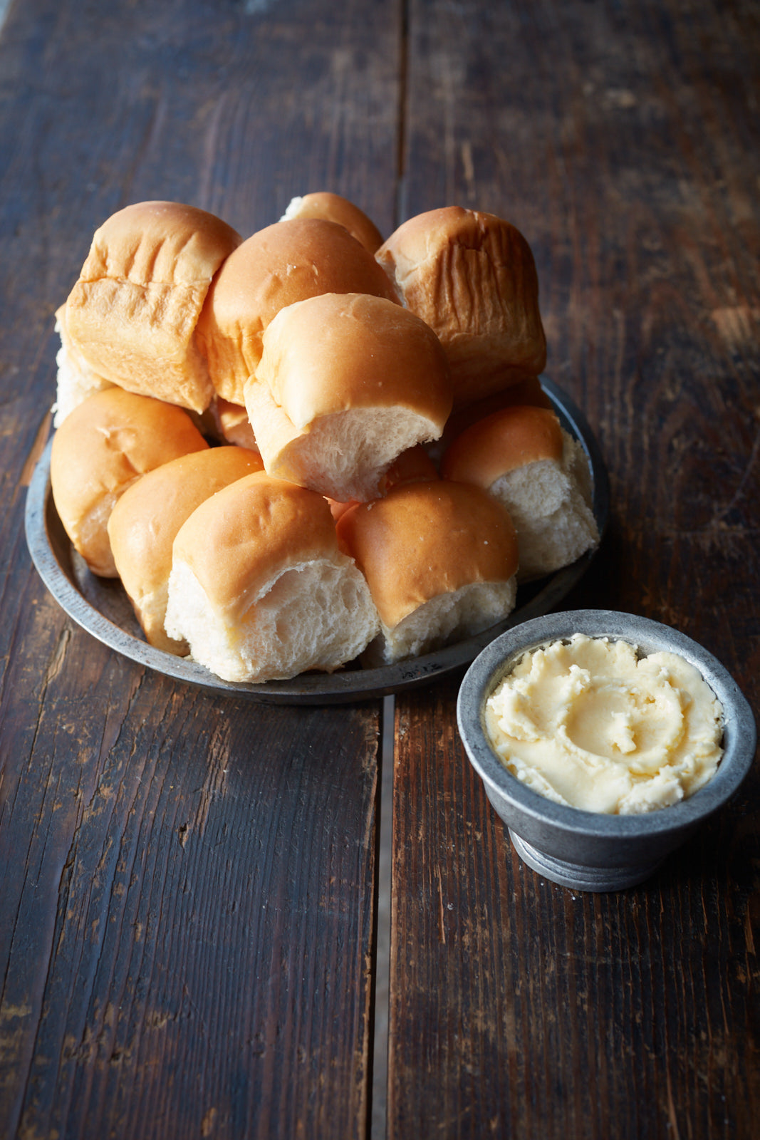 Dinner Rolls with Sea Salt Honey Butter
