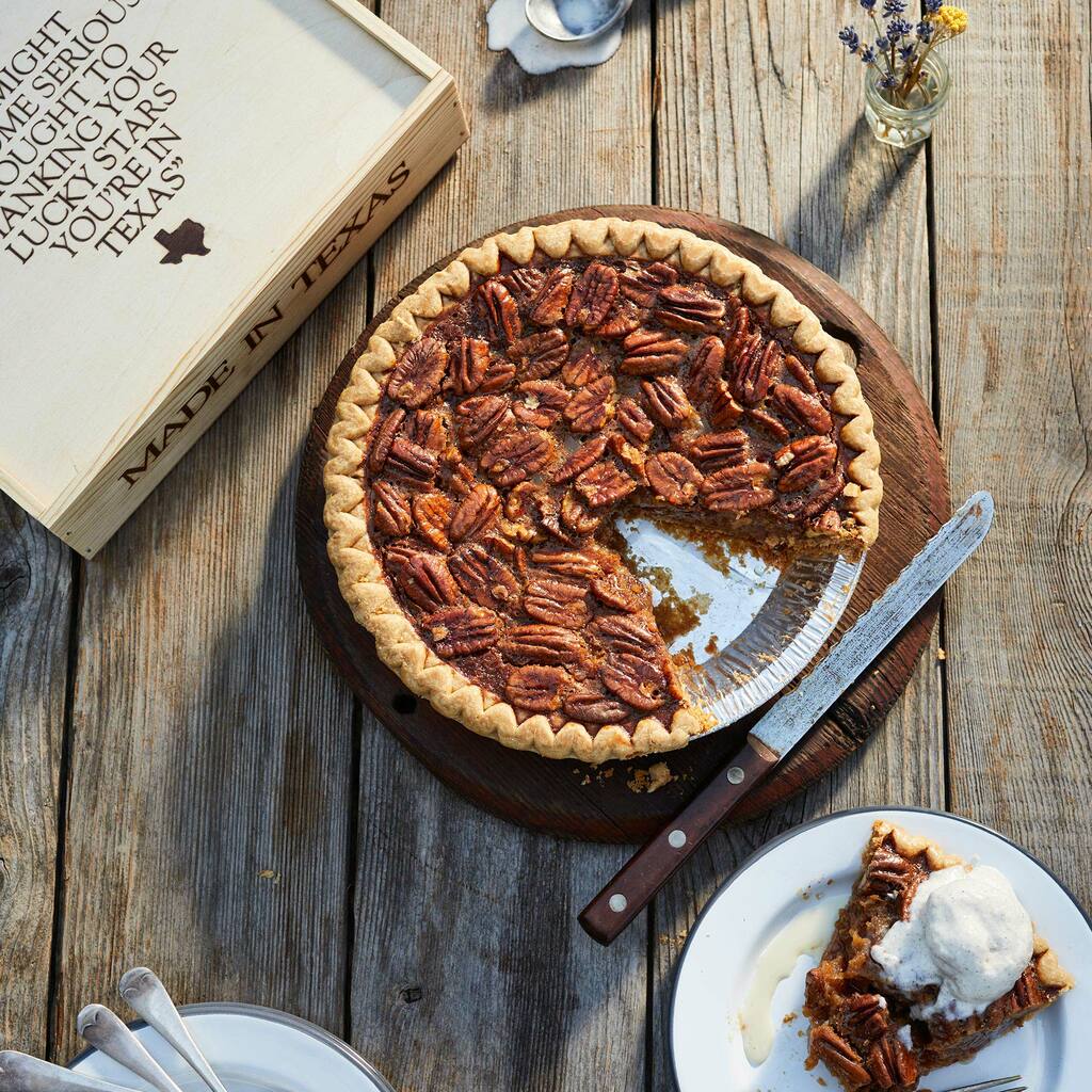 Brazos Bottom Pecan Pie, Wooden Box, Holiday