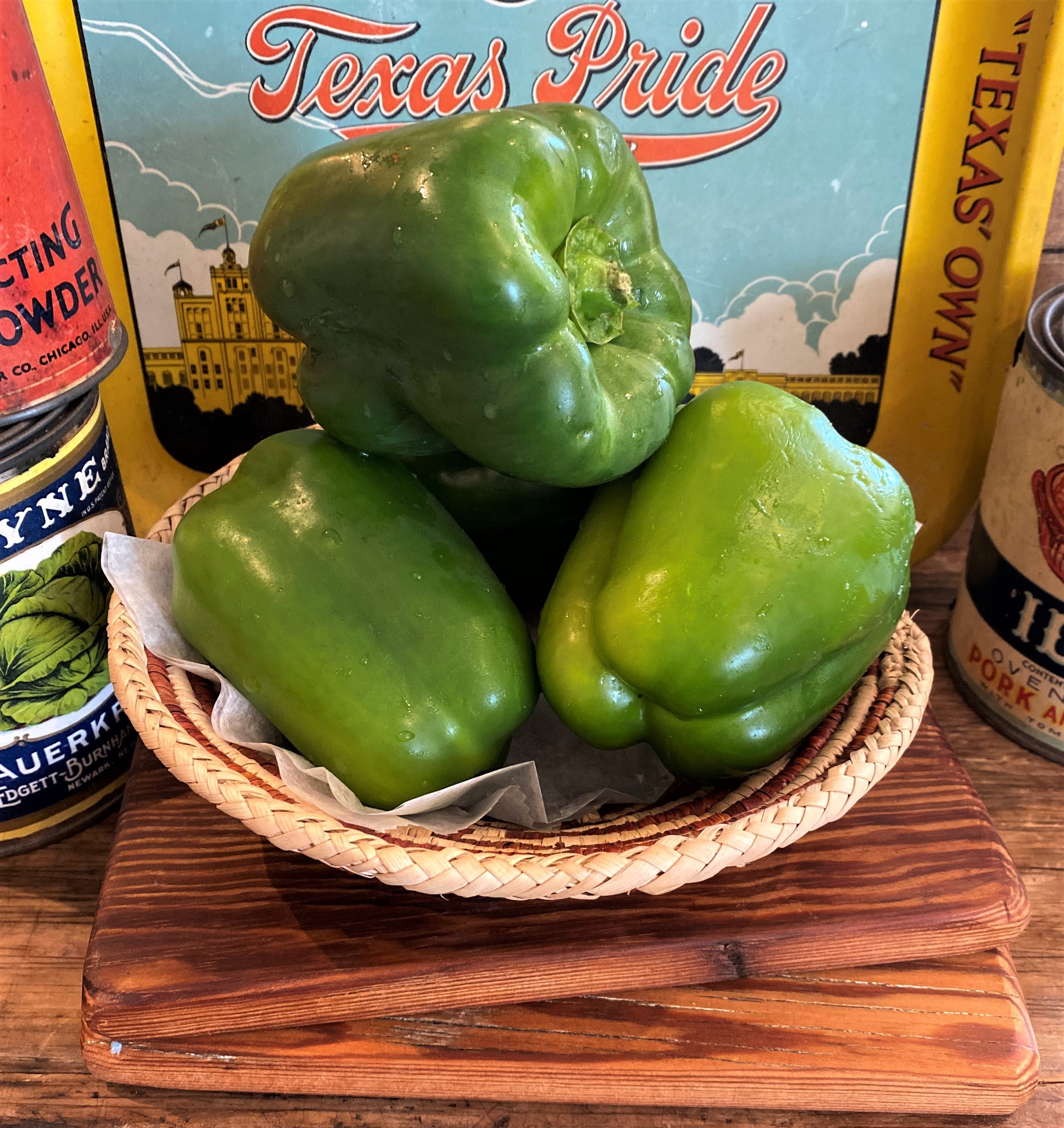 Whole, Green Bell Peppers
