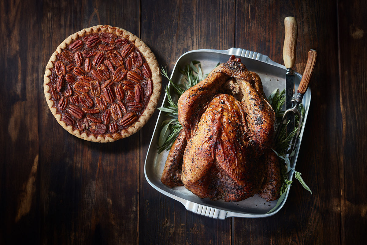 Thanksgiving Turkey & Pie Combo, Brazos Bottom Pecan Pie